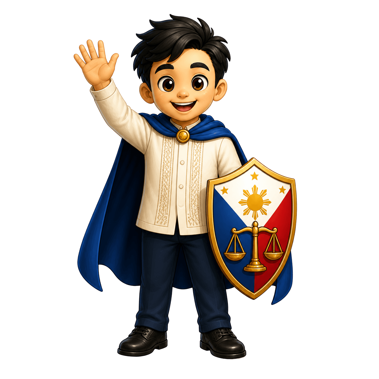 Tanggol mascot waving hello